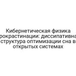 Кибернетическая физика прокрастинации: диссипативная структура оптимизации сна в открытых системах